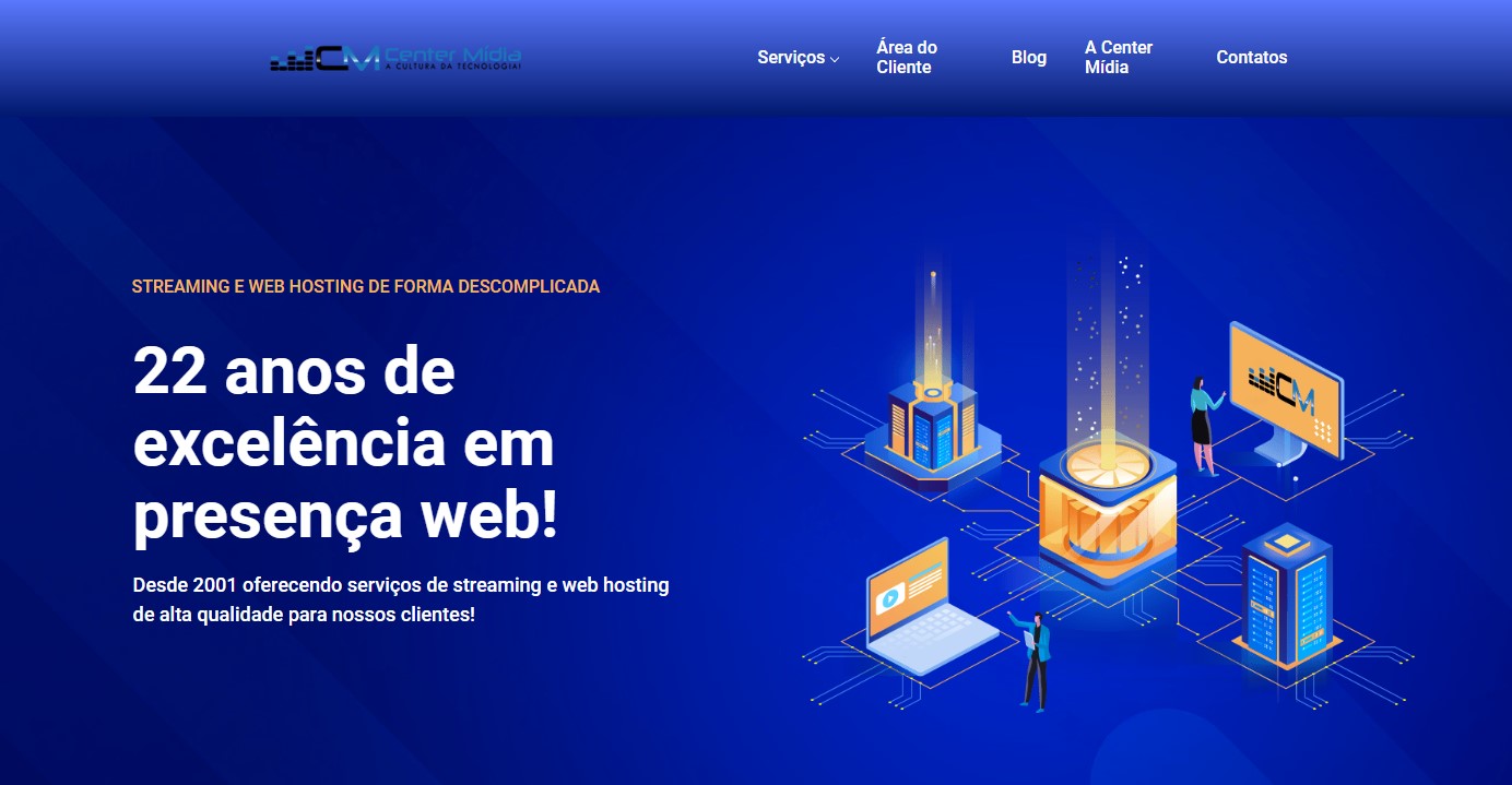 Novo website da Center Mídia